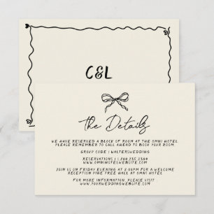 Retro handgeschriebene Whimsical Hand geschriebene RSVP Karte