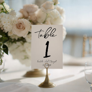 Retro handgeschriebene wunderliche Hochzeitstisch- Einladung