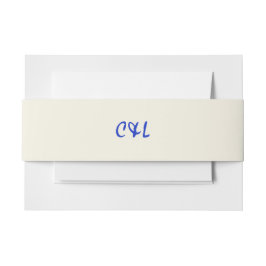 Retro Handgeschriebenes Whimsical Blue Einladungsbanderole
