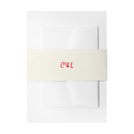 Retro Handgeschriebenes whimsical Red Einladungsbanderole