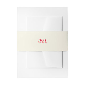 Retro Handgeschriebenes whimsical Red Einladungsbanderole
