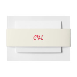 Retro Handgeschriebenes whimsical Red Einladungsbanderole