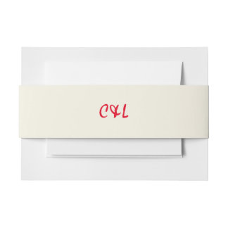 Retro Handgeschriebenes whimsical Red Einladungsbanderole