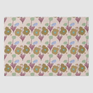 Retro Handrawn Rustikale Blume Seidenpapier