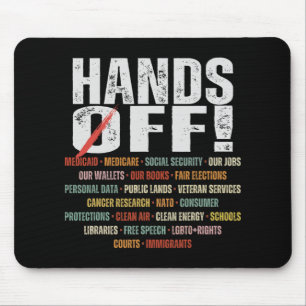 Retro Hands Off Protest Public Lands Medicare Part Mousepad