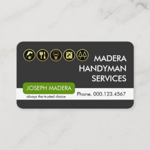 Retro-Handwerker-Tabs-Home-Reparatur Visitenkarte