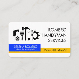 Retro Handwerker Werkzeuge Reparatur Schichten Visitenkarte