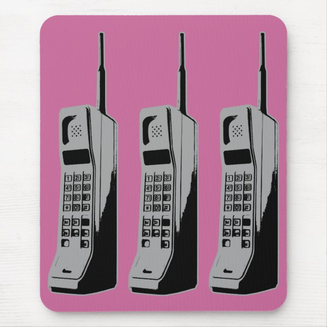 Retro Handy Grafik Mousepad (Vorne)