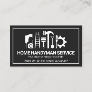 Retro Handyman Tools Motif, seltsame Jobs Visitenkarte