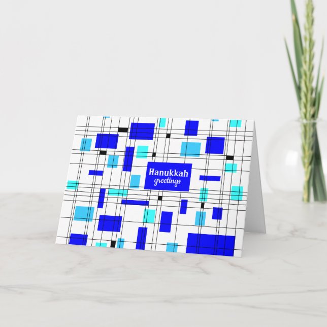 Retro Hanukkah Gruß Feiertagskarte (Vorderseite)