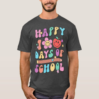 Retro Happy 100 days of School Gift T-Shirt