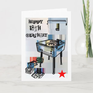 Retro Happy 18. Geburtstagkarte Karte