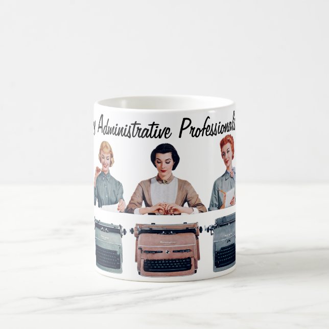 Retro Happy Administrative Professionals Day  Kaffeetasse (Mittel)