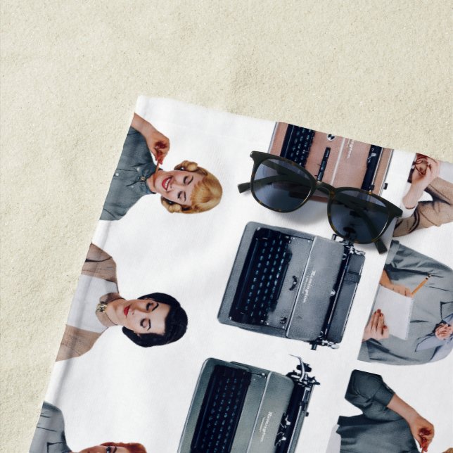 Retro Happy Administrative Professionals Day  Strandtuch (Beispiel)