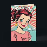 Retro Happy Birthday Daughter Karte<br><div class="desc">Feiern Sie mit dieser fröhlichen Geburtstagskarte einen besonderen Tag! Mit lebendigen Farben und spielerischer Typografie ist diese Karte der ideale Ort, um Freude und Liebe zu verbreiten. Egal, ob Sie einem Freund, einem Familienmitglied oder Kollegen Geburtstagwünsche schicken, diese reizvolle Karte bringt ihnen sicher ein Lächeln ins Gesicht. Links für Ihre...</div>
