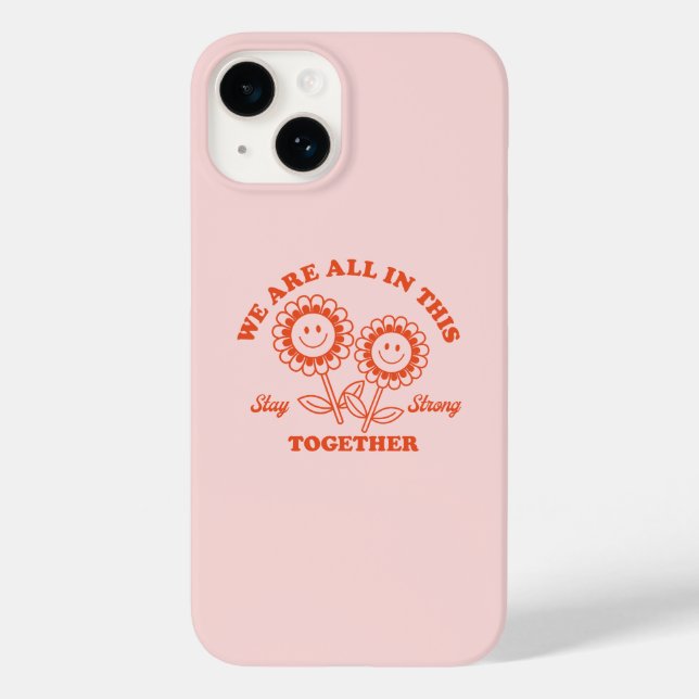 Retro Happy Blume Graphic Case-Mate iPhone 14 Hülle (Rückseite)