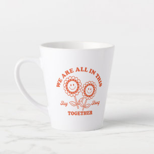 Retro Happy Blume Graphic Milchtasse