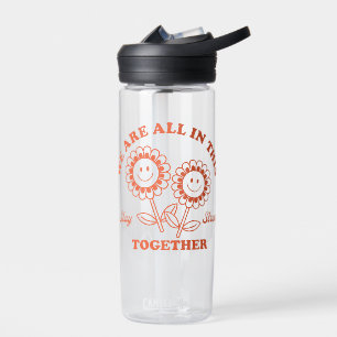 Retro Happy Blume Graphic Trinkflasche