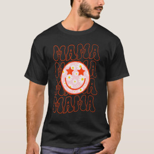 Retro Happy Face Mama Groovy Daisy Blume Smile Fa T-Shirt