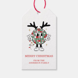 Retro Happy Holidays Weihnachten Geschenkanhänger