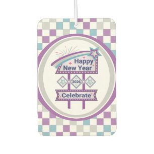 Retro Happy New Year Sign - Celebrate Marquee Autolufterfrischer