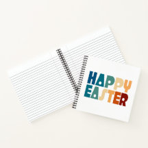 Retro Happy Oaster Typografie | Notizbuch