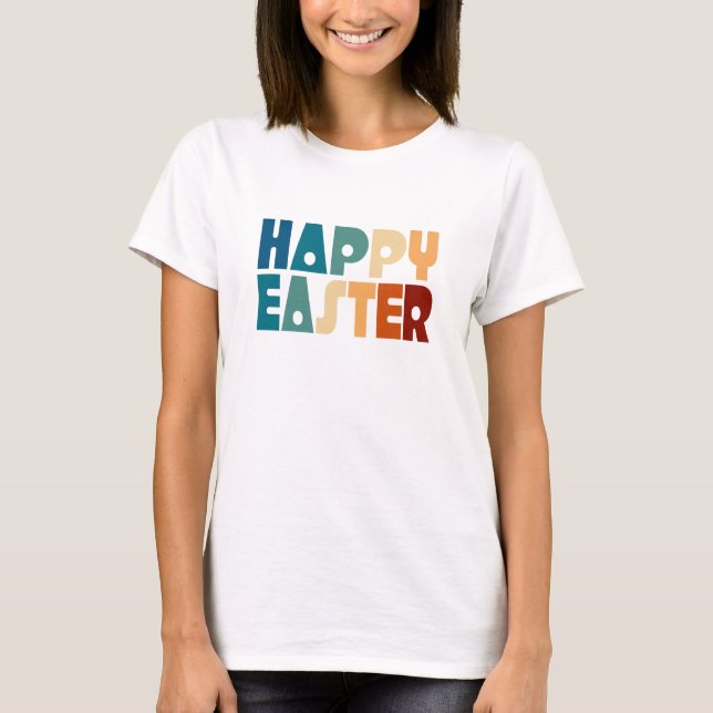 Retro Happy Oaster Typografie | Shirt (Vorderseite)