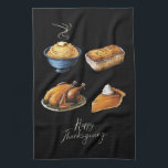 Retro Happy Thanksgiving Fall Pumpkin Pie Geschirrtuch<br><div class="desc">Retro Happy Thanksgiving Fall Pumpkin PieRetro Happy Thanksgiving Fall Pumpkin Pie</div>