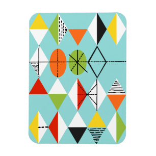 Retro Harlekin-Muster Flexi Magnet