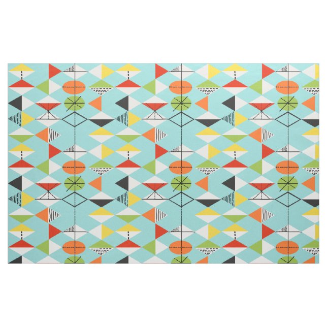 Retro Harlekin-Muster-Gewebe Stoff (Fat Quarter (45,7 x 55,9 cm))