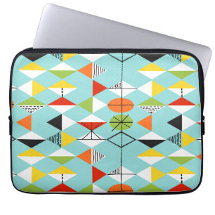 Retro-Harlekin-Muster-Laptop-Hülle Laptopschutzhülle