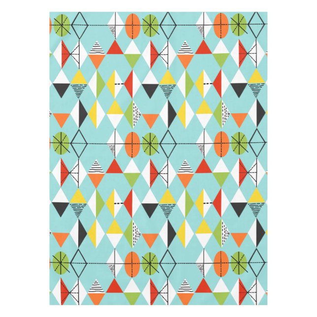 Retro Harlekin-Muster-Tischdecke Tischdecke (Vorderseite)