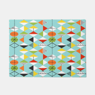 Retro Harlekin-Muster-Tür-Matte Fußmatte