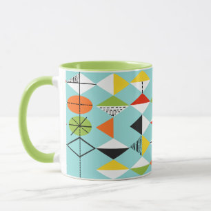 Retro Harlekin-Muster-Wecker-Tasse Tasse