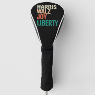 Retro Harris Waltz 2024 Harris Walz Joy Liberty Golf Headcover