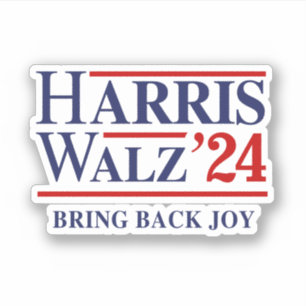 Retro Harris Walz '24 - Freude zurückbringen Aufkleber