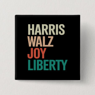 Retro Harris Walzer 2024 Harris Walz Freude Freihe Button
