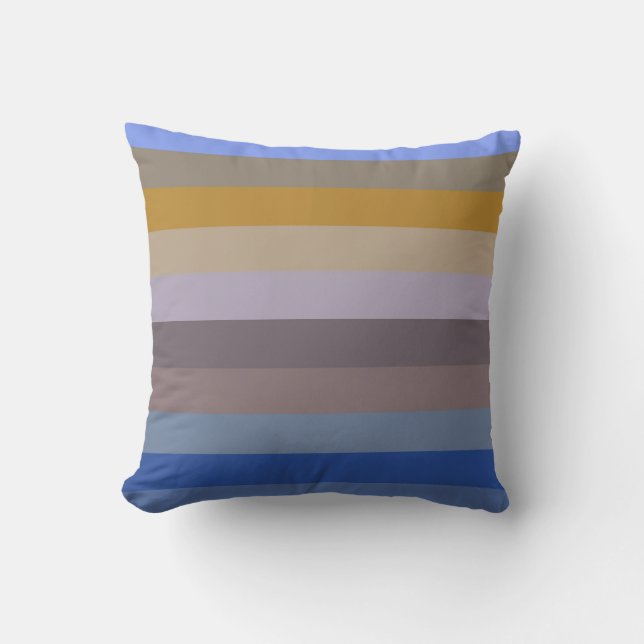 Retro Harvest Stripe Pattern Kissen (Vorderseite)