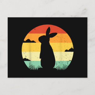 Retro-Hase im Vintage-Stil der 80er Jahre für Hase Feiertagspostkarte