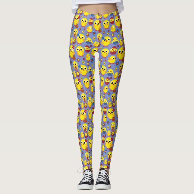 Retro Hatch Ostereier Leggings (Vorderseite)