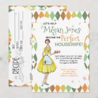 Retro Hausfrau Bridal Dusche Einladung