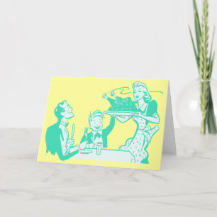 Retro Hausfrau Feiertagskarte