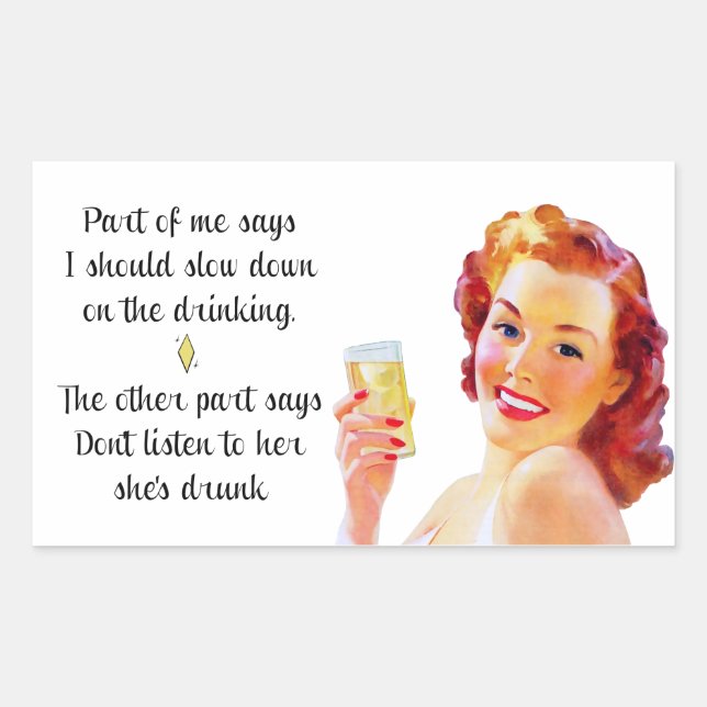 Retro Hausfrau Funny Quote Stickers (Vorderseite)