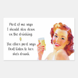 Retro Hausfrau Funny Quote Stickers