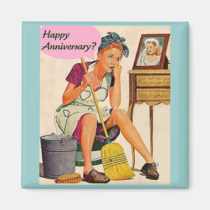 Retro-Hausfrau-Jubiläum Magnet