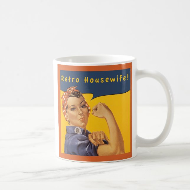 Retro Hausfrau! Kaffeetasse (Rechts)