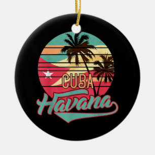 Retro Havana Kuba T-Shirt Vintag Keramik Ornament