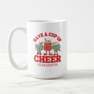 Retro Have A Cup Of Cheer Weihnachts-Kaffeetasse Kaffeetasse