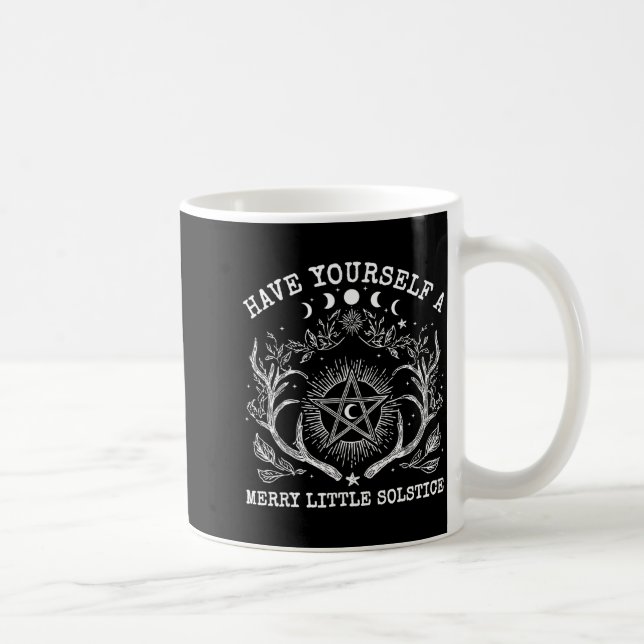 Retro Have Yourself A Merry Little Solstice Yule C Kaffeetasse (Rechts)