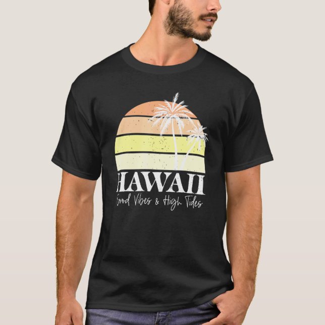 Retro Hawaii Hawaiian Summer Beach Tropical Vacati T-Shirt (Vorderseite)